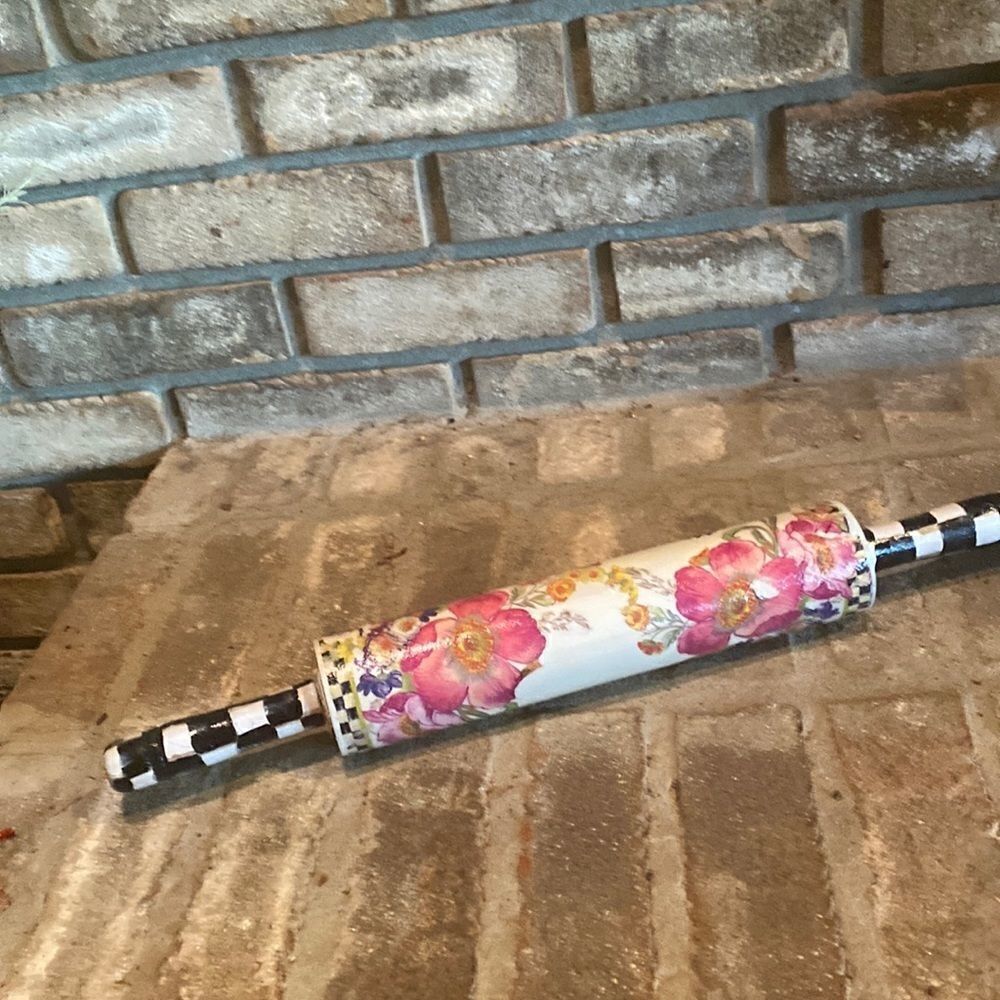 - Hand painted and Decoupaged Rolling Pin